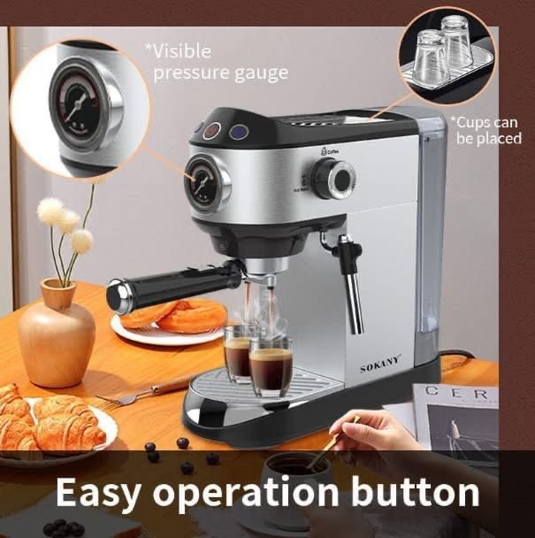 ماكينه قهوه اسبريسو 1450وات 1لتر موديلSK-696B - الصورة 5